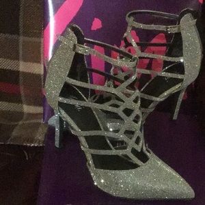 Strappy silver gladiators